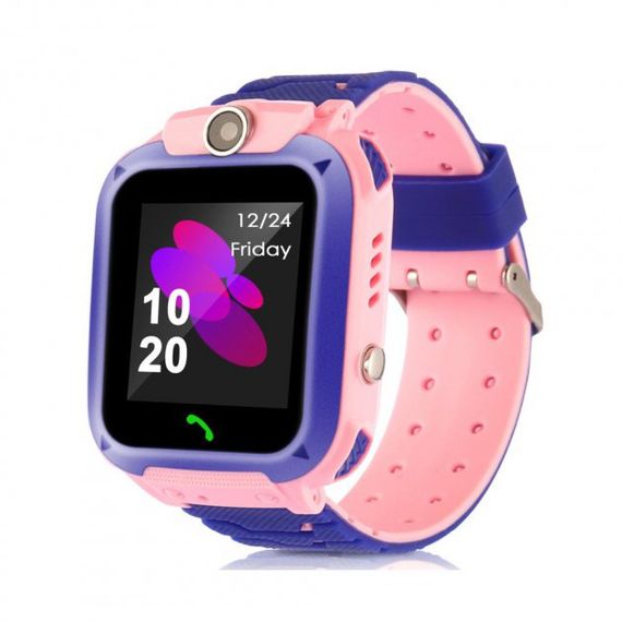 Детские Смарт Часы Smart Baby Watch Q12 SIM /Bluetooth /LBS/GPS. Цвет: розовый | Зображення 1