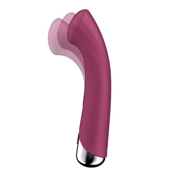 Вібратор з ротацією Satisfyer Spinning G-Spot 1 Red, плоский майданчик для стимуляції точки G | Зображення 1