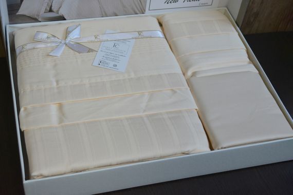 Комплект постільної білизни First Choice Deluxe Satin 200х220 New Trend Cream | Зображення 3
