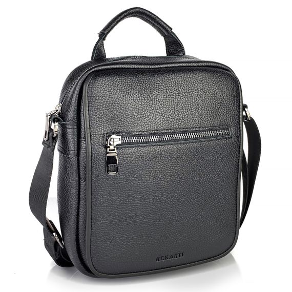 Чоловіча сумка шкіряна Tiding Bag TD-2288 чорна