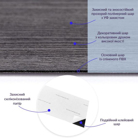 Самоклеюча вінілова плитка 152.4х914.4х1.5мм Мат (D) SW-00002968 | Зображення 1