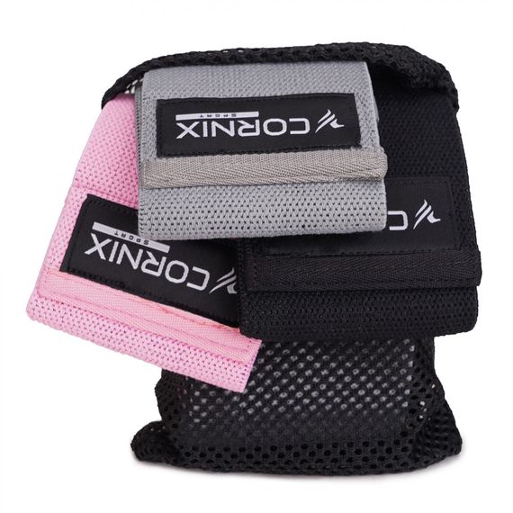 Резинки для фітнесу та спорту із тканини Cornix Hip Band набір 3 шт XR-0050 | Зображення 6