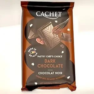 Шоколад чорний бельгійський Cachet Dark Chocolate 54% какао, 300 г, темний шоколад преміум