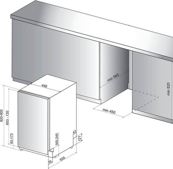 Посудомийна машина Hotpoint Ariston HSIC3T127C | Зображення 6