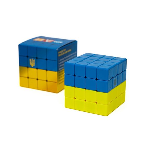 Головоломка Розумний кубик 4х4х4 "Прапор України" SCU444 (Bicolor Smart Cube 4x4x4 "Ukraine") | Зображення 1