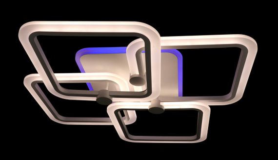 Люстра світлодіодна стельова LED світильник для квартири на стелю лед з пультом 25755 Білий 10х56х65 см. | Зображення 9