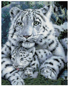 Алмазна мозаїка Тигрячі обійми 40х50 см ColorArt SP061