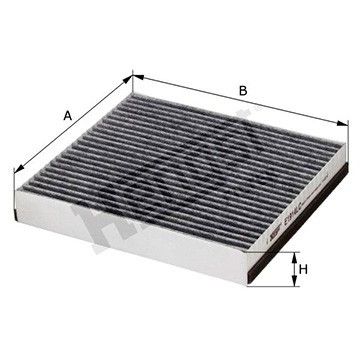 Фильтр салона угольный Opel Meriva 03-10, Hengst, E1914LC,