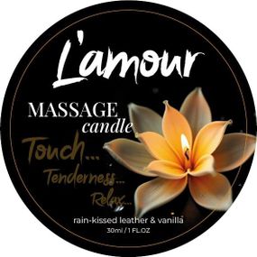 Массажная свеча L'amour Rain-Kissed Leather and Vanilla с ароматом ванили, 30 мл sexstyle