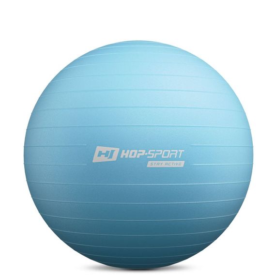 Фітбол Hop-Sport 65см блакитний + насос | Зображення 1