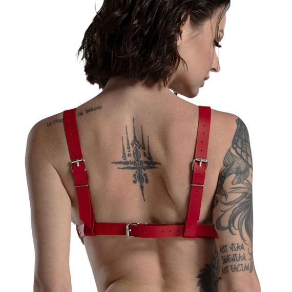 Лиф из натуральной кожи Feral Feelings - Bikini Top Red | Зображення 2