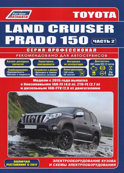 Toyota Land Cruiser Prado 150. Посібник з ремонту й експлуатації. Книга | Зображення 1