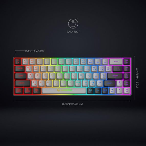 Клавіатура GamePro GK935 Wireless LED Black (GK935) | Зображення 4