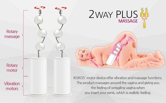 Мастурбатор Kokos Valentina 2WayPlus з функцією масажу та вібрацією Sex Aura | Зображення 9