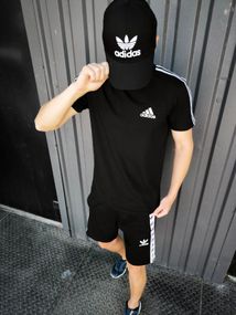 Літній чоловічий комплект Adidas футболка + шорти