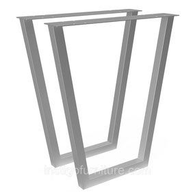 Комплект опор для столу з металу 630×100mm, H=730mm (профільна труба: 40x40mm) Сірий