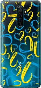 Чехол на Oppo Reno Ace Сердца UA "5292u-1964-17620"
