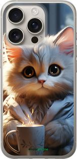 Чохол на iPhone 16 Pro Білий кіт "5646u-3708-2448"