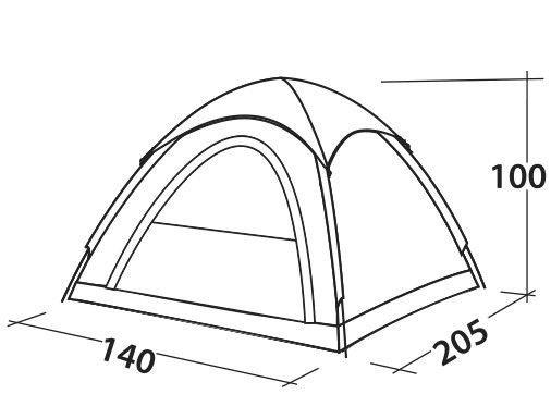 Намет в похід двомісний Easy Camp Comet 200 Rustic Green Армійський намет для ЗСУ Літня палатка | Зображення 5