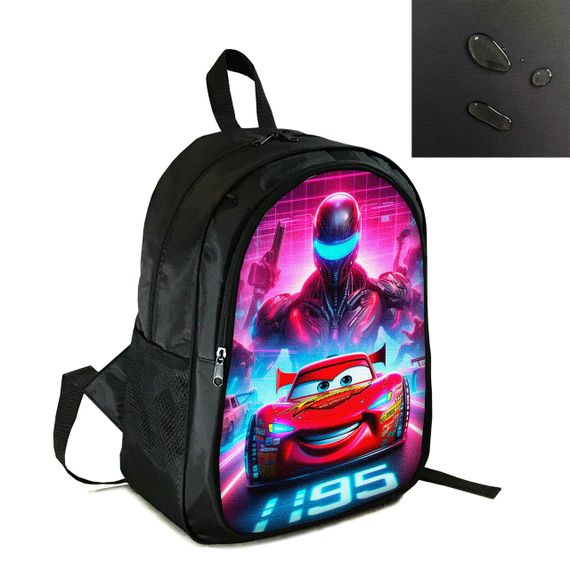 Рюкзак шкільний/міський 38×28см з принтом Тачки Блискавка МакКвін дитячий, підлітковий, спортивний (4262)