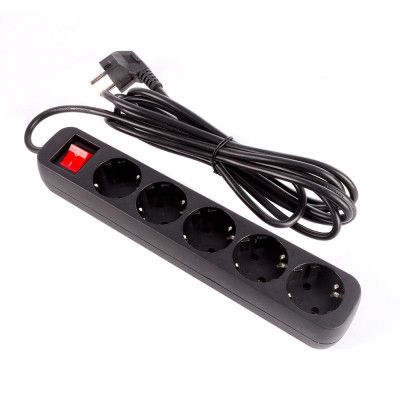 Сетевой фильтр питания ColorWay CW-PSEA52BK, 5 розеток/ 2M black (CW-PSEA52BK) | Зображення 3