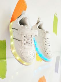 Кросівки з LED-підошвою C10628-7 білі 29