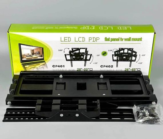 Кронштейн для телевізора V-Star CP-402 настінне кріплення для ТВ 32"-75" нахил поворот Чорний | Зображення 6