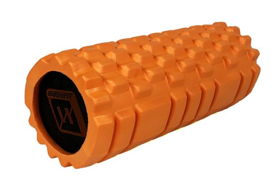 Масажний ролик EasyFit Solid Roller v.1.1s 33 см помаранчевий (EF-2050-Or)