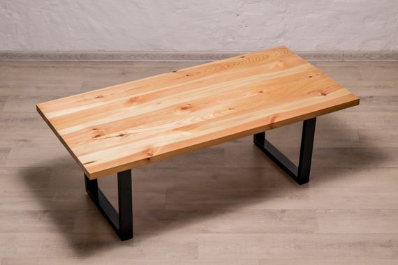Лакированный кофейный стол EcoWalnut с прямоугольными краями M (сосна) | Зображення 4