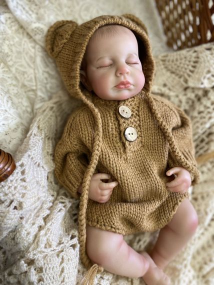 Силіконова Колекційна Лялька Реборн Reborn Дівчинка Тедді Повністю Анатомічна (Вінілова Лялька) Висота 50 см | Зображення 4