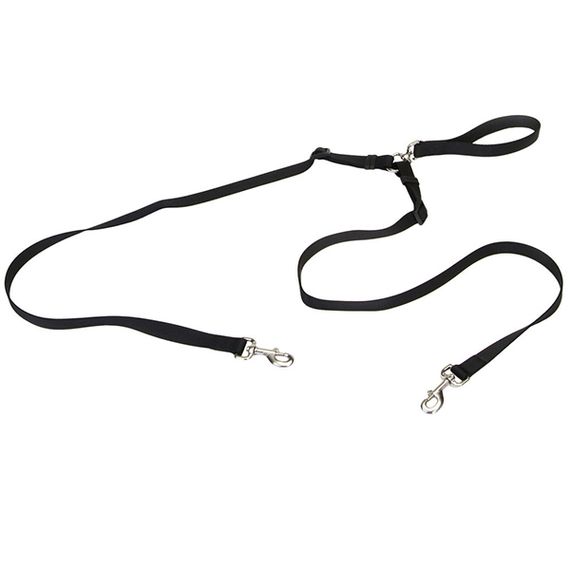 Повідець-спарка для собак Coastal 2 Dog Adjustable Coupler, 1.2 м х 2.5 см, чорний