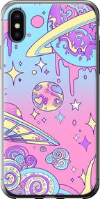 Чехол на iPhone X Розовая галактика "4146u-1050-17620"