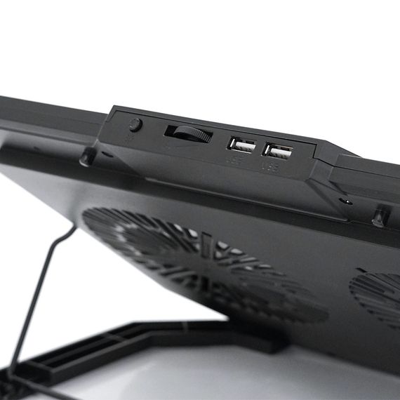 Подставка под ноутбук IceCoorel F8.10-17", 2x125mm 1200±10% RPM, RGB, Box Q10 | Зображення 2