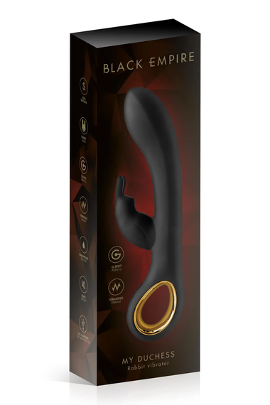 Вибратор-кролик Black Empire My Duchess, чёрный, 19 см Sex Aura | Зображення 2