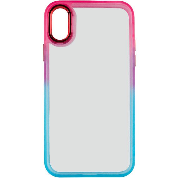 Чохол TPU+PC Fresh sip series для Apple iPhone XS Max (6.5") Бірюзовий / Рожевий | Зображення 1