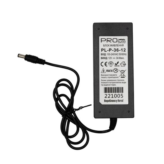 Блок живлення PROLUM 12V 36W 3.0А Series P | Зображення 1