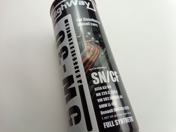 Олива моторна 5W-30 синтетична HighWay SN/CF 1л | Зображення 2