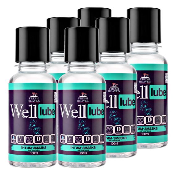 Интим-смазка вагинальная (блок 6шт) Fresh Heaven Well Lube 100ml (Travel версия)