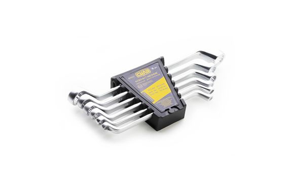 Набор ключей накидных двусторонних 6x7мм, 8x9мм, 10x11мм, 12x13мм, 14x15мм, 17x19мм (6шт). СИЛА