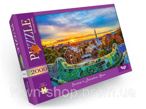 Пазл "Sunrise in Barselona, Spain" Danko Toys C2000-01-02, 2000 эл.