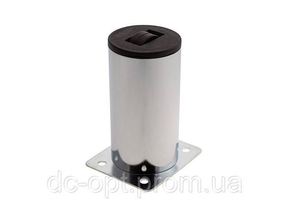 Ніжка DZ 13/100 G2 Хром H-100 мм D-50 мм з роликом ДС СтандартЛайн