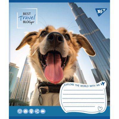 Тетрадь Yes Best travel blogger 36 листов линия (767083) | Зображення 2
