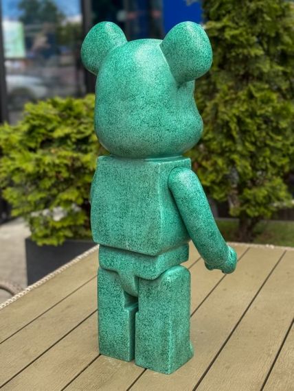 Статуетка Bearbrick дизайнерська фігурка для інтер'єру ведмідь Беарбрик 70 см зелений mb006 | Зображення 6