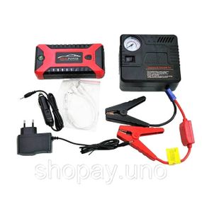Пуско-зарядное устройство красный JUMP STARTER JX27 WITH PUMP 99800 мАч • Автомобильный стартовый блок с компрессором и зарядкой