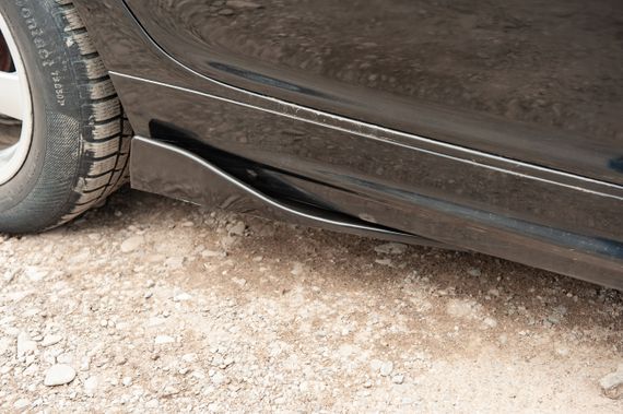 Універсальні Flap накладки на бокові пороги тип-B (2 шт, чорний глянець, ABS-пластик) | Зображення 1