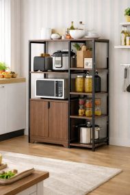 Современный  кухонный стеллаж-органайзер с полками и шкафчиком AND-1935