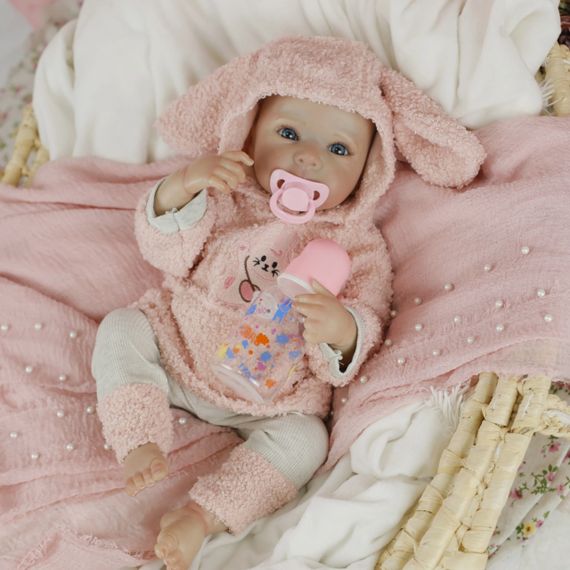 Коллекционная Силиконовая Кукла Реборн Новорождённый Младенец Reborn Девочка Пупс Банни (Виниловая Кукла) 50 см | Зображення 2