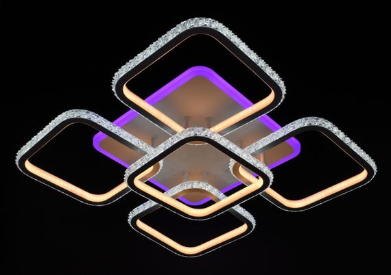 Люстра світлодіодна стельова LED світильник для квартири на стелю лед 26320 Білий 12х55х55 см. | Зображення 8