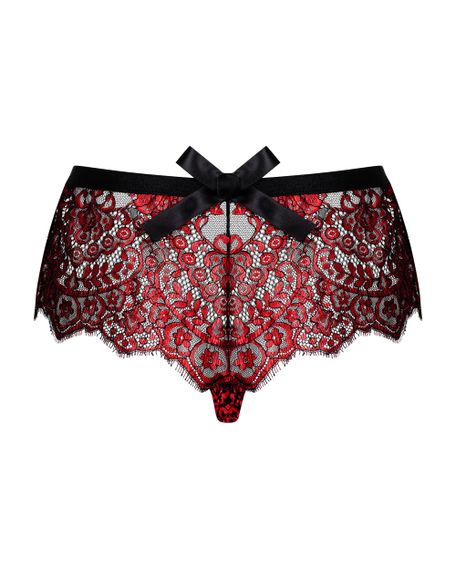 Трусики шортики Obsessive Redessia Чорно-червоні L/XL | Зображення 5