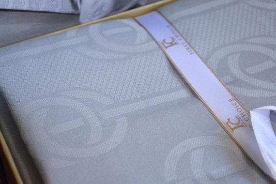 Постельное белье First Choice Jacquard Satin 200х220 Norel Grey | Зображення 2